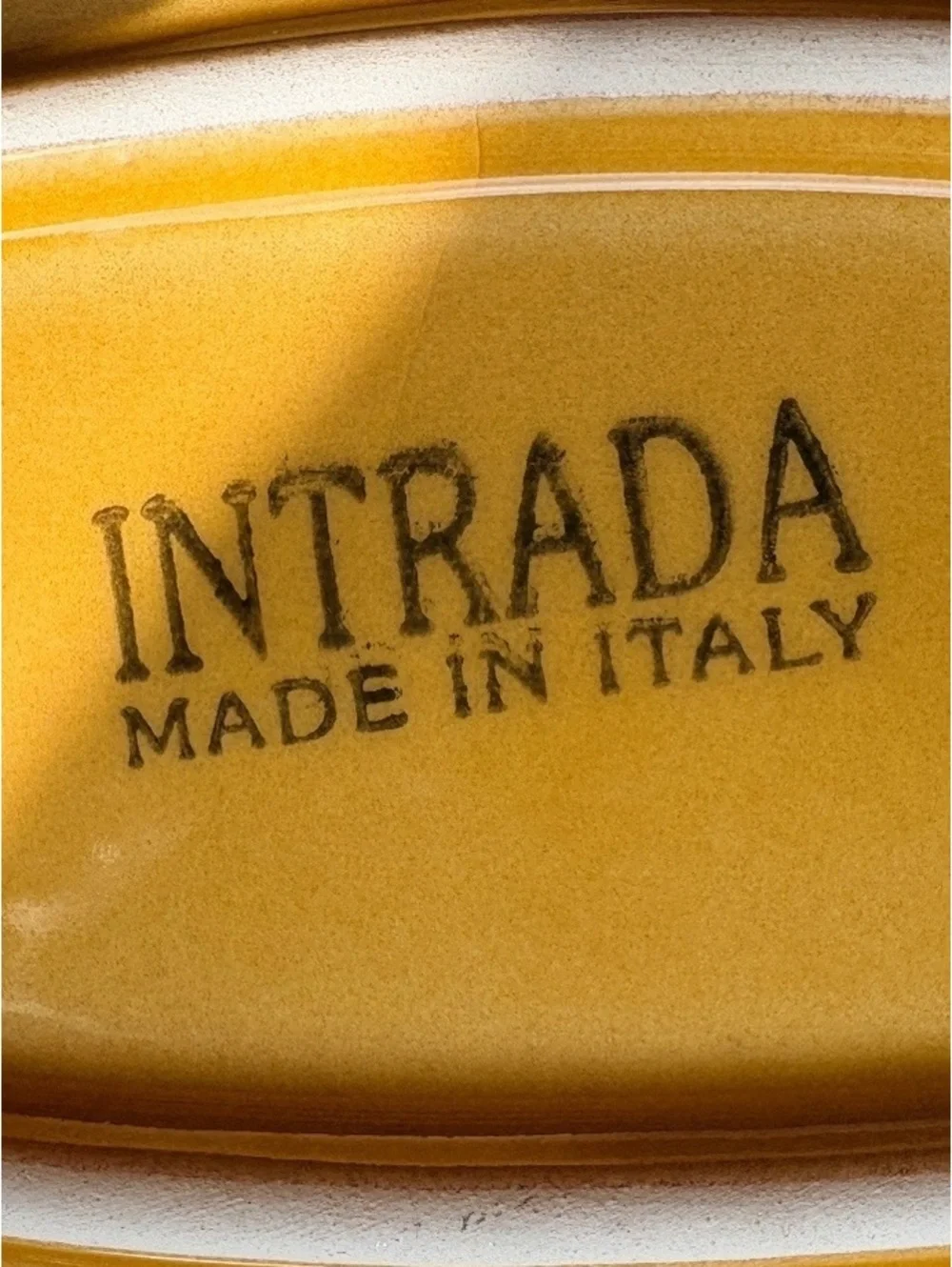 Intrada Made in Italy Vintage Ceramic Serving Tray with Ornate Baroque Design